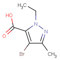 175276-99-0 4-BROMO-1-ETHYL-3-METHYL-1H-PYRAZOLE-5-CARBOXYLIC ACID chemical structure