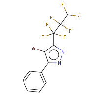 82633-52-1 4-BROMO-3-(HEPTAFLUOROPROP-1-YL)-5-(PHENYL)PYRAZOLE chemical structure