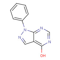 21314-17-0 4-HYDROXY-1-PHENYLPYRAZOLO[3,4-D]PYRIMIDINE chemical structure