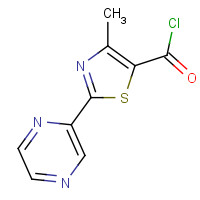 257876-11-2 4-METHYL-2-(2-PYRAZINYL)-1,3-THIAZOLE-5-CARBONYL CHLORIDE chemical structure