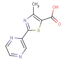 216959-92-1 4-METHYL-2-(2-PYRAZINYL)-1,3-THIAZOLE-5-CARBOXYLIC ACID chemical structure