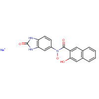 76918-62-2 sodium N-(2,3-dihydro-2-oxo-1H-benzimidazol-5-yl)-3-hydroxynaphthalene-2-carboxamidate chemical structure