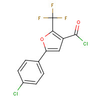 175276-61-6 5-(4-CHLOROPHENYL)-2-(TRIFLUOROMETHYL)FURAN-3-CARBONYL CHLORIDE chemical structure