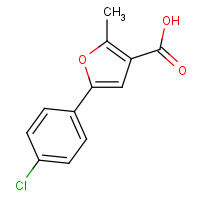 111787-89-4 5-(4-CHLOROPHENYL)-2-METHYL-3-FUROIC ACID chemical structure
