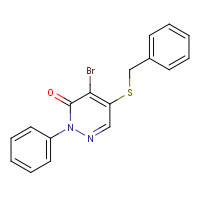 97136-93-1 5-(BENZYLTHIO)-4-BROMO-2-PHENYLPYRIDAZIN-3(2H)-ONE chemical structure