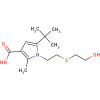 306936-19-6 5-(TERT-BUTYL)-1,2-[(2-HYDROXYETHYL)THIO]ETHYL-2-METHYL-1H-PYRROLE-3-CARBOXYLIC ACID chemical structure