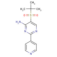 175202-18-3 5-(TERT-BUTYLSULFONYL)-2-(4-PYRIDYL)PYRIMIDIN-4-AMINE chemical structure