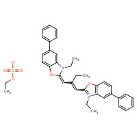 41503-61-1 3-ETHYL-2-(2-[(3-ETHYL-5-PHENYL-2(3H)-BENZOXAZOLINYLIDENE) METHYL]-1-BUTENYL )-5-PHENYL BENZOXAZOLIUM ETHYL SULFATE chemical structure
