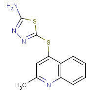 219719-19-4 5-[(2-METHYL-4-QUINOLYL)THIO]-1,3,4-THIADIAZOL-2-AMINE chemical structure