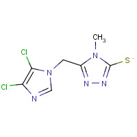 175202-31-0 5-[(4,5-DICHLOROIMIDAZOL-1-YL)METHYL]-4-METHYL-1,2,4-TRIZOLE-3-THIOL chemical structure