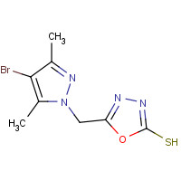 175202-84-3 5-[(4-BROMO-3,5-DIMETHYL-1H-PYRAZOL-1-YL)METHYL]-1,3,4-OXADIAZOLE-2-THIOL chemical structure