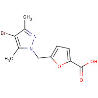 306935-28-4 5-[(4-BROMO-3,5-DIMETHYL-1H-PYRAZOL-1-YL)METHYL]-2-FUROIC ACID chemical structure