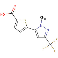 175202-29-6 2-[1-METHYL-3-(TRIFLUOROMETHYL)PYRAZOL-5-YL]-THIOPHENE-5-CARBOXYLIC ACID chemical structure