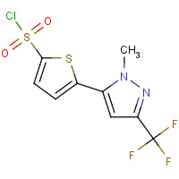 230295-11-1 5-[1-METHYL-3-(TRIFLUOROMETHYL)PYRAZOL-5-YL]THIOPHENE2-SULFONYL CHLORIDE chemical structure