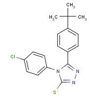 124998-68-1 5-[4-(TERT-BUTYL)PHENYL]-4-(4-CHLOROPHENYL)-4H-1,2,4-TRIAZOLE-3-THIOL chemical structure