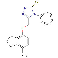 302901-16-2 5-[[(7-METHYL-2,3-DIHYDRO-1H-INDEN-4-YL)OXY]METHYL]-4-PHENYL-4H-1,2,4-TRIAZOLE-3-THIOL chemical structure