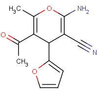 105263-08-9 5-ACETYL-2-AMINO-4-(2-FURANYL)-6-METHYL-4H-PYRAN-3-CARBONITRILE chemical structure