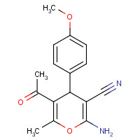105263-07-8 5-ACETYL-2-AMINO-4-(4-METHOXYPHENYL)-6-METHYL-4H-PYRAN-3-CARBONITRILE chemical structure