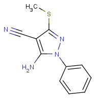 59334-11-1 5-AMINO-3-(METHYLTHIO)-1-PHENYL-1H-PYRAZOLE-4-CARBONITRILE chemical structure