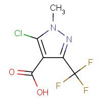 128455-63-0 5-CHLORO-1-METHYL-3-(TRIFLUOROMETHYL)-1H-PYRAZOLE-4-CARBOXYLIC ACID chemical structure