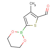 374537-98-1 5-(1,3,2-Dioxaborinan-2-yl)-3-methylthiophene-2-carboxaldehyde chemical structure