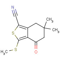 175202-50-3 6,6-DIMETHYL-3-(METHYLTHIO)-4-OXO-4,5,6,7-TETRAHYDROBENZO[C]THIOPHENE-1-CARBONITRILE chemical structure