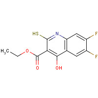 84339-06-0 6,7-Difluoro-4-hydroxy-2-mercaptoquinoline-3-carboxylicacidethylester chemical structure