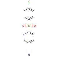 259683-30-2 2-(4-CHLOROBENZENESULPHONYL)PYRIDINE-5-CARBONITRILE chemical structure