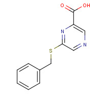 66533-95-7 6-[(Phenylmethyl)thio]-pyrazinecarboxylicacid chemical structure