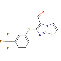 175277-56-2 6-([3-(TRIFLUOROMETHYL)PHENYL]SULFANYL)IMIDAZO[2,1-B][1,3]THIAZOLE-5-CARBALDEHYDE chemical structure