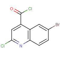 287176-63-0 6-BROMO-2-CHLOROQUINOLINE-4-CARBONYL CHLORIDE chemical structure