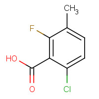 32890-90-7 6-CHLORO-2-FLUORO-3-METHYLBENZOIC ACID chemical structure