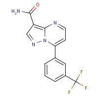 115930-92-2 7-[3-(TRIFLUOROMETHYL)PHENYL]PYRAZOLO[1,5-A]PYRIMIDINE-3-CARBOXAMIDE chemical structure