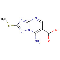 113967-71-8 7-AMINO-2-(METHYLSULFANYL)[1,2,4]TRIAZOLO[1,5-A]PYRIMIDINE-6-CARBOXYLIC ACID chemical structure