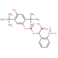 188263-75-4 ALPHA-[[[2,5-BIS(1,1-DIMETHYLETHYL)-4-HYDROXYPHENOXY]CARBONYL]OXY]-2-NITRO-BENZENEACETIC ACID chemical structure