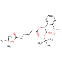 158690-75-6 ALPHA-[4-[[(1,1-DIMETHYLETHOXY)CARBONYL]AMINO]-1-OXOBUTOXY]-2-NITRO-,1,1-DIMETHYLETHYL ESTER BENZENEACETIC ACID chemical structure