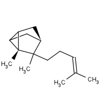 512-61-8 Tricyclo2.2.1.02,6heptane,1,7-dimethyl-7-(4-methyl-3-pentenyl)-,(-)- chemical structure