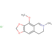 10018-19-6 7,8-dihydro-4-methoxy-6-methyl-1,3-dioxolo[4,5-g]isoquinolinium chloride chemical structure