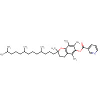 51898-34-1 [2R*(4R*,8R*)]-(+/-)-3,4-Dihydro-2,5,7,8-tetramethyl-2-(4,8,12-trimethyltridecyl)-2H-1-benzopyran-6-yl nicotinate chemical structure