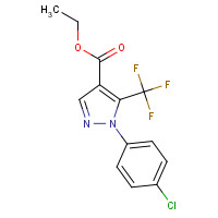 112055-36-4 ETHYL 1-(4-CHLOROPHENYL)-5-(TRIFLUOROMETHYL)-1H-PYRAZOLE-4-CARBOXYLATE chemical structure
