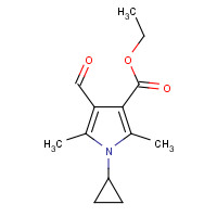 423768-53-0 ETHYL 1-CYCLOPROPYL-4-FORMYL-2,5-DIMETHYL-1H-PYRROLE-3-CARBOXYLATE chemical structure