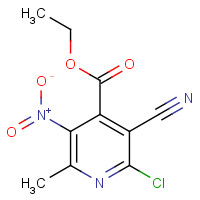 72701-63-4 ETHYL 2-CHLORO-3-CYANO-6-METHYL-5-NITROPYRIDINE-4-CARBOXYLATE chemical structure