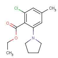 59686-39-4 ETHYL 2-CHLORO-4-METHYL-6-TETRAHYDRO-1H-PYRROL-1-YLBENZOATE chemical structure