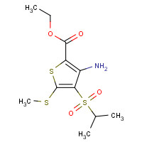 175202-72-9 ETHYL 3-AMINO-4-(ISOPROPYLSULFONYL)-5-(METHYLTHIO)THIOPHENE-2-CARBOXYLATE chemical structure