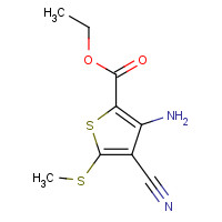 116170-90-2 ETHYL 3-AMINO-4-CYANO-5-(METHYLTHIO)THIOPHENE-2-CARBOXYLATE chemical structure