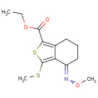 172516-37-9 ETHYL 4-(METHOXYIMINO)-3-(METHYLTHIO)-4,5,6,7-TETRAHYDROBENZO[C]THIOPHENE-1-CARBOXYLATE chemical structure