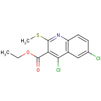 227958-96-5 ETHYL 4,6-DICHLORO-2-(METHYLTHIO)QUINOLINE-3-CARBOXYLATE chemical structure