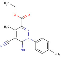 120049-79-8 ETHYL 5-CYANO-6-IMINO-4-METHYL-1-(4-METHYLPHENYL)-1,6-DIHYDROPYRIDAZINE-3-CARBOXYLATE chemical structure