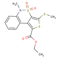 175276-42-3 ETHYL 5-METHYL-3-(METHYLTHIO)-4,4-DIOXO-4,5-DIHYDRO-4LAMBDA6-BENZO[C]THIENO[3,4-E][1,2]THIAZINE-1-CARBOXYLATE chemical structure