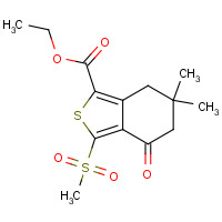 172516-46-0 ETHYL 6,6-DIMETHYL-3-(METHYLSULFONYL)-4-OXO-4,5,6,7-TETRAHYDROBENZO[C]THIOPHENE-1-CARBOXYLATE chemical structure